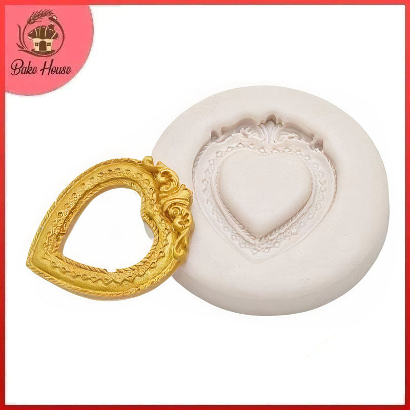 Frame Heart Silicone Fondant & Chocolate Mold