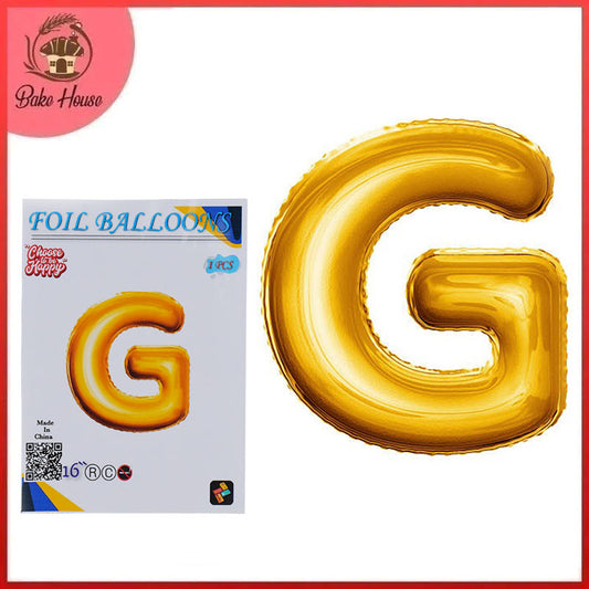 16 Inch Golden Alphabet G Letter Foil Balloon for Party Decoration