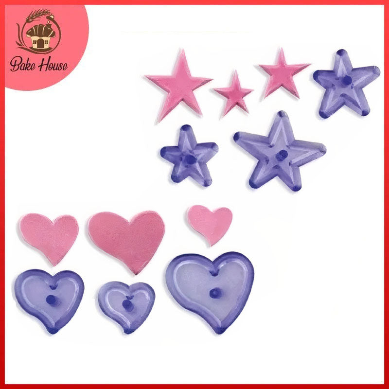 Funky Hearts & Star Cutter Set 6Pcs