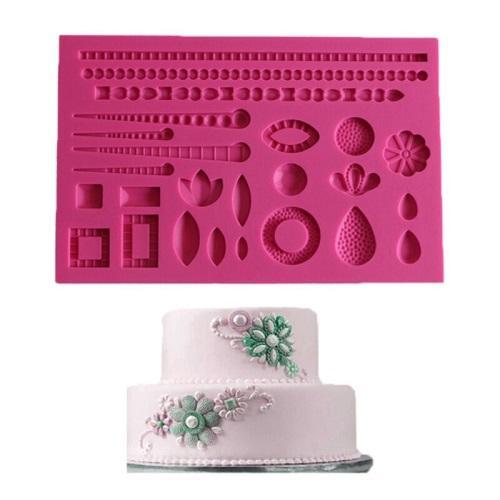 Gemstone Pearl Silicone Fondant Mold Sheet