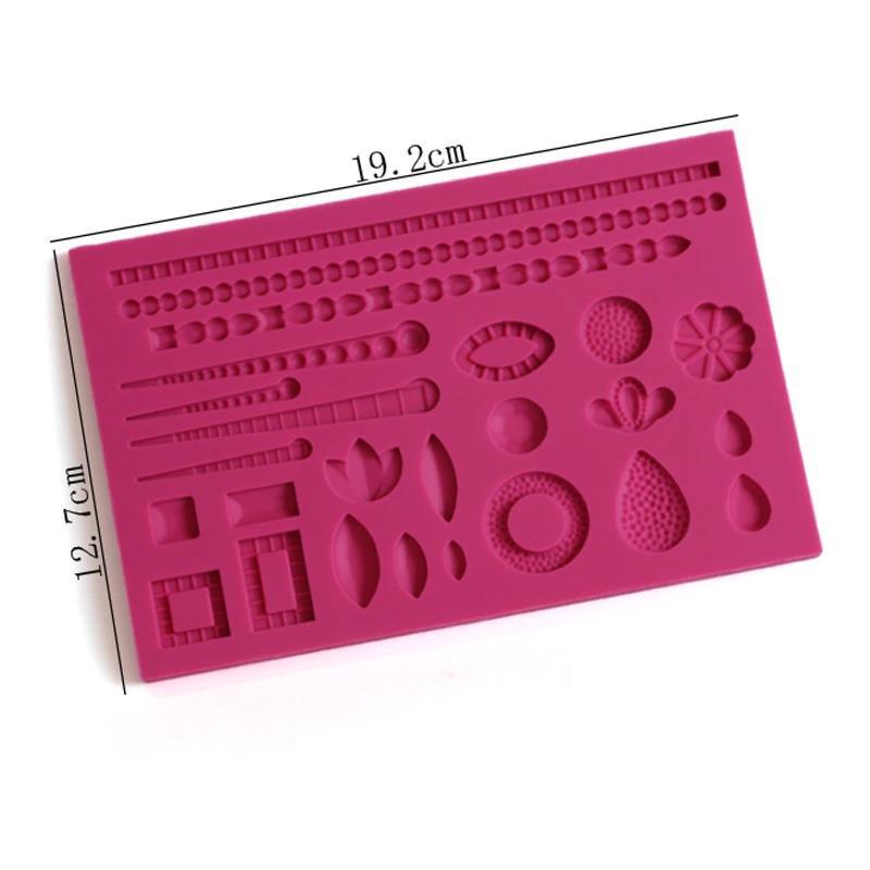 Gemstone Pearl Silicone Fondant Mold Sheet