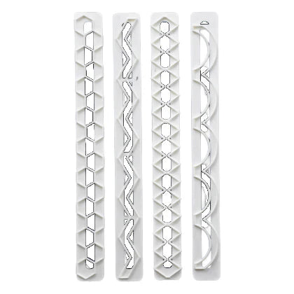 Geometric Fondant Cutter 4Pcs Set Plastic