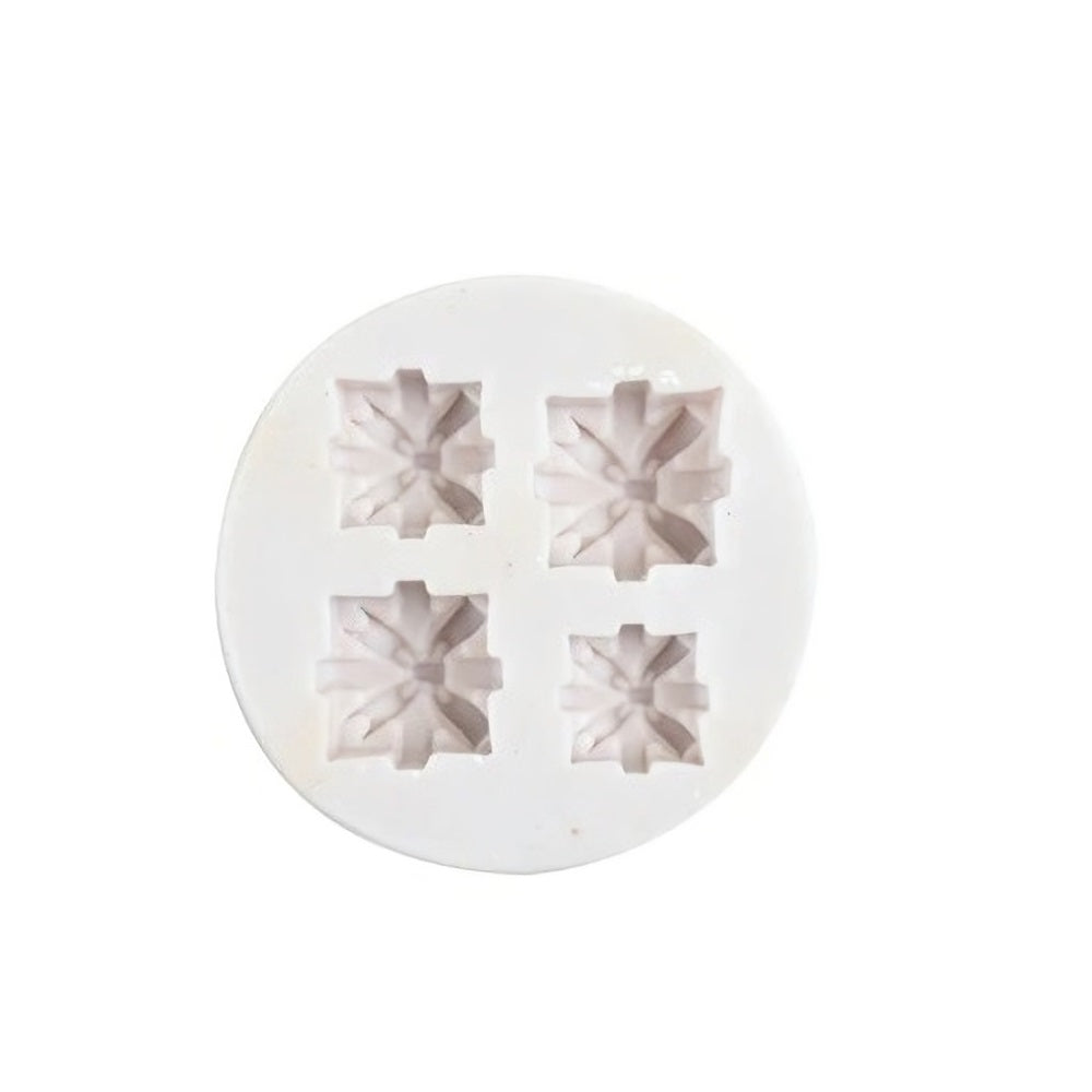 Gift Box Silicone Fondant Mold 4 Cavity