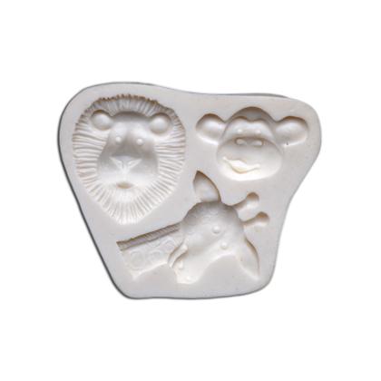 Giraffe Monkey & Lion Silicone Fondant Mold