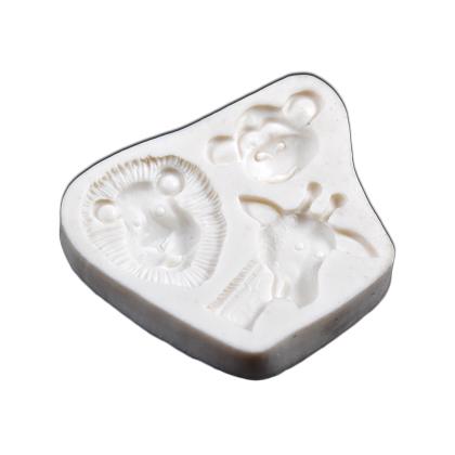 Giraffe Monkey & Lion Silicone Fondant Mold
