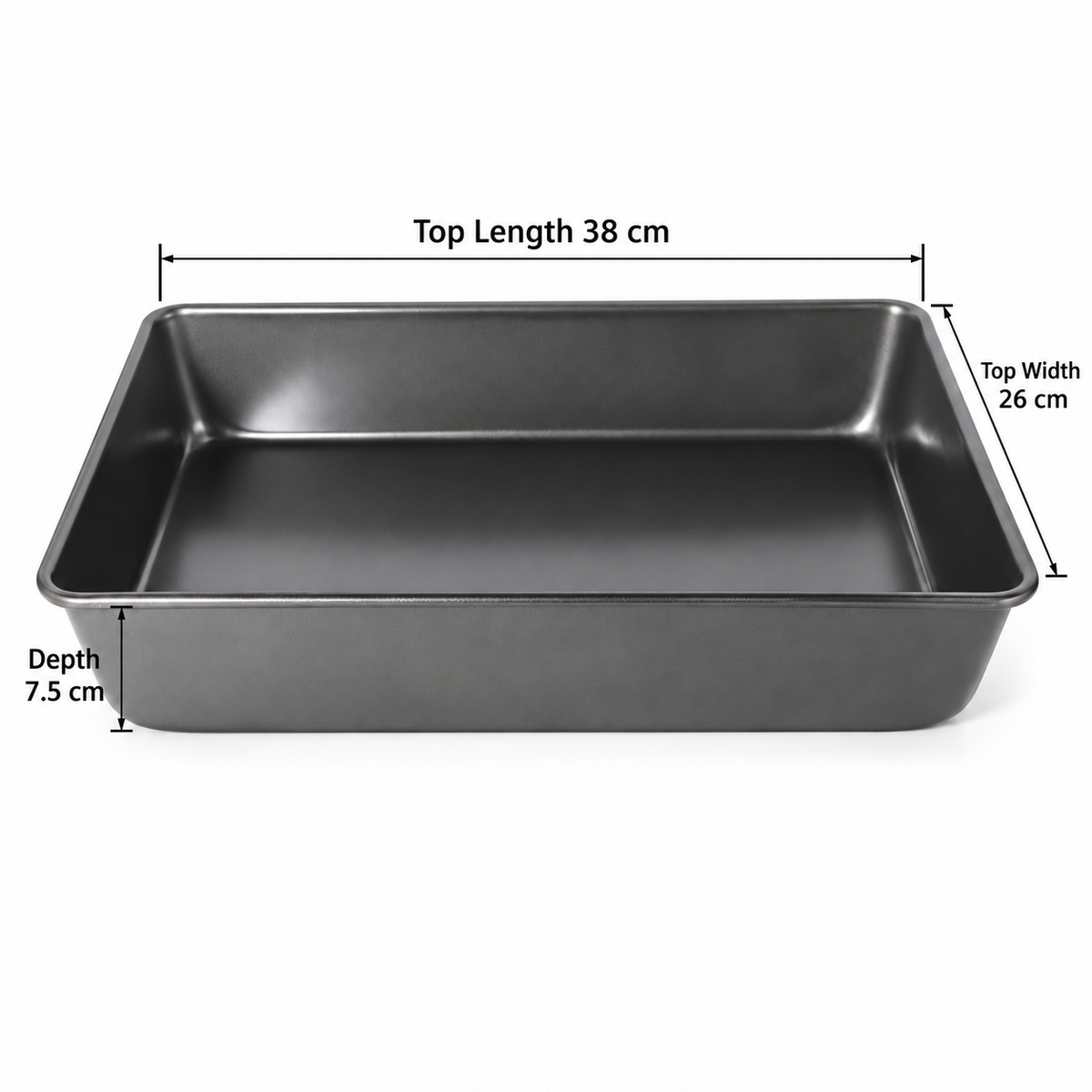 Non-Stick Large Deep Roasting Pan 38 x 26 x 7.5cm
