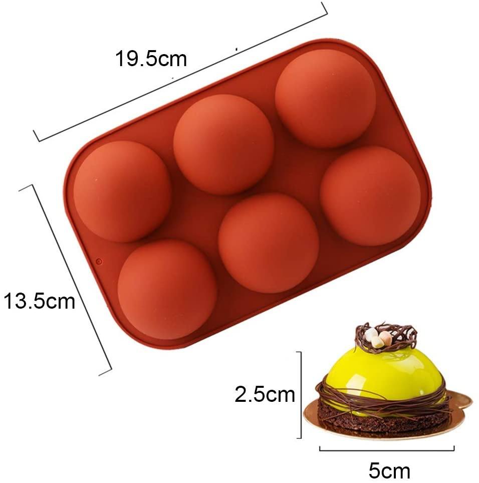 Half Sphere Silicone Ball Mold 6 Cavity Medium Size