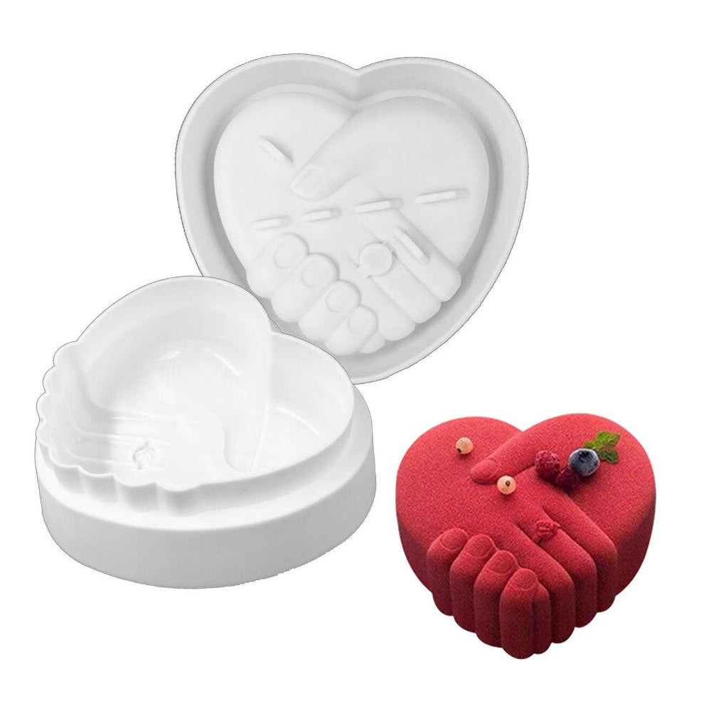 Handshake With Heart Silicone Baking Mold