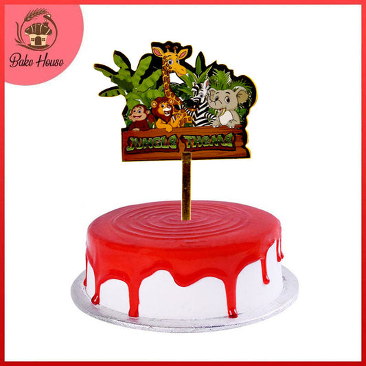Jungle Theme Happy Birthday Cake Topper (Design 34)