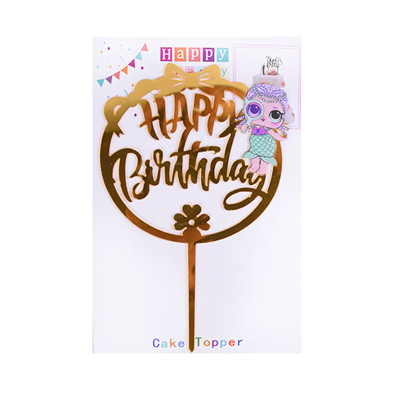 Happy Birthday Cake Topper Doll Design