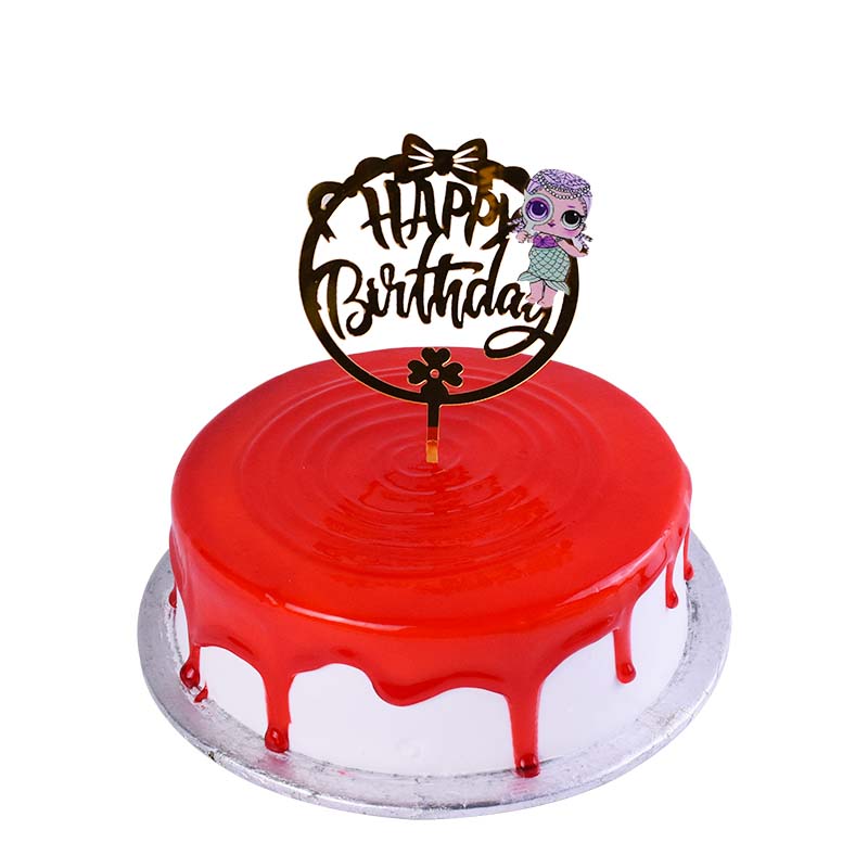 Happy Birthday Cake Topper Doll Design