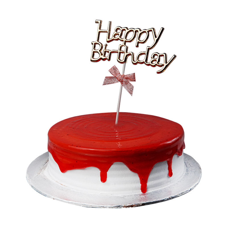 Happy Birthday Cake Topper Copper