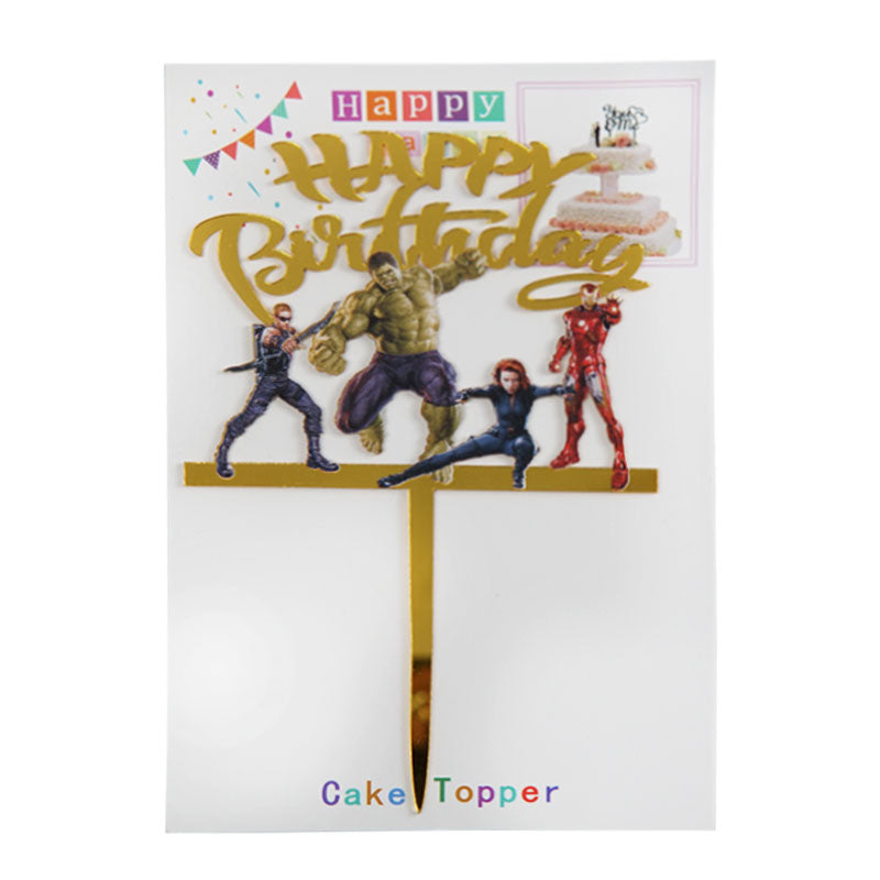 Happy Birthday Cake Topper Avengers Design