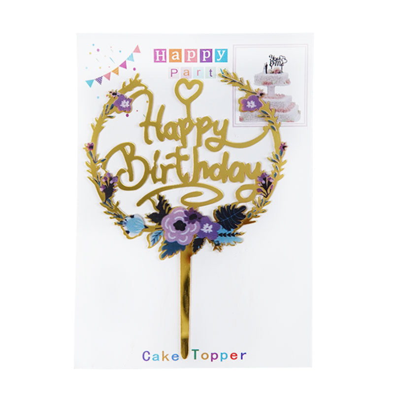 Happy Birthday Cake Topper (Design 8)