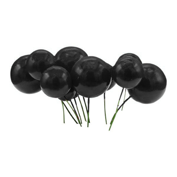 Artificial Black Faux Ball Topper 20Pcs Set