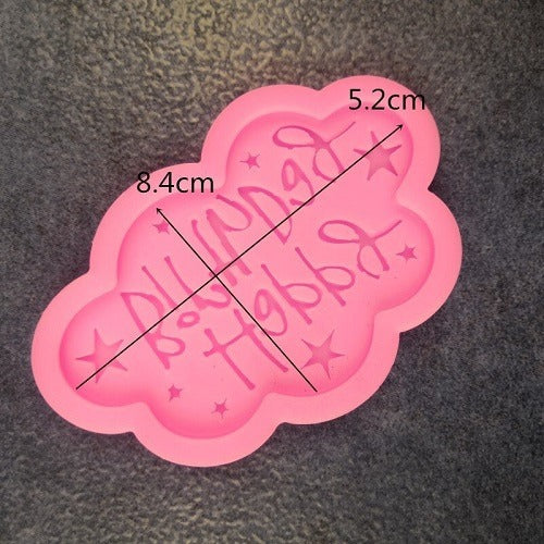 Happy Birthday Cloud Silicone Fondant Mold