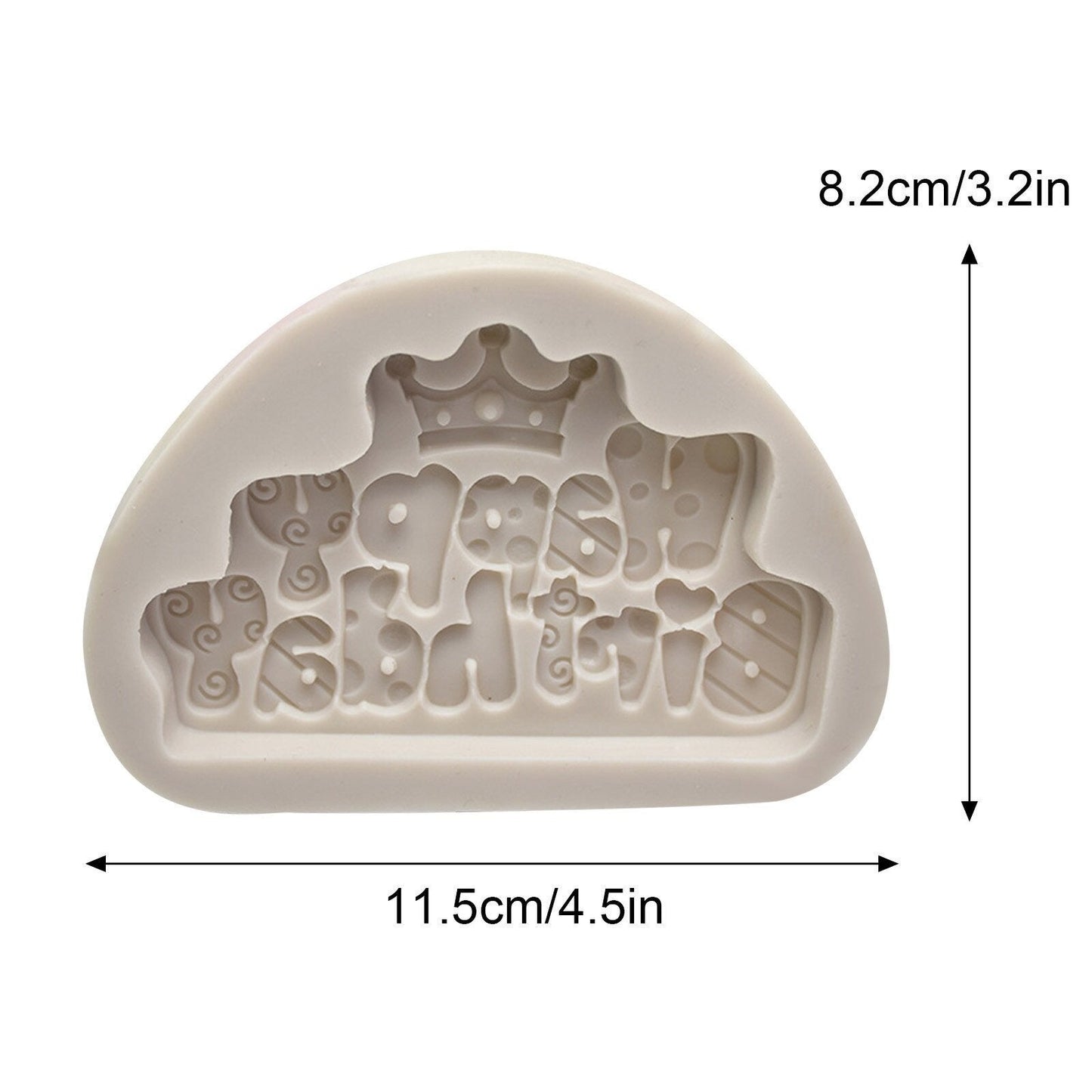 Happy Birthday Crown Silicone Fondant & Baking Mold