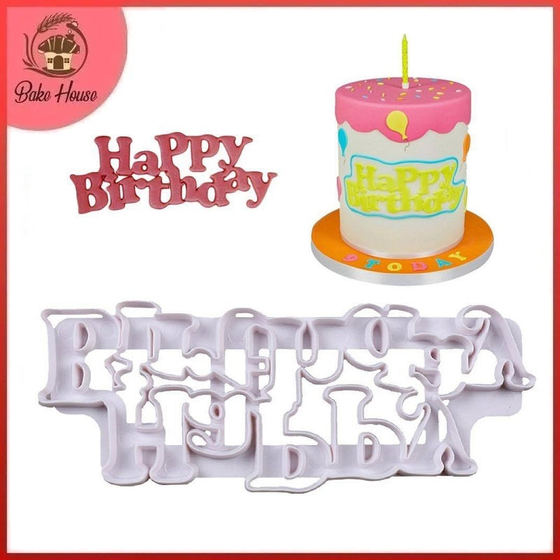 Happy Birthday Fondant Cutter Plastic