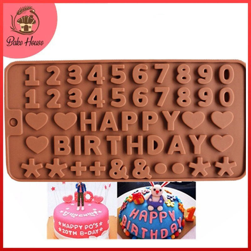 Happy Birthday & Numbers Silicone Chocolate Mold – Bake House - The Baking  Treasure