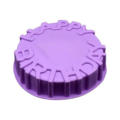 Happy Birthday Round Silicone Cake Baking Mold