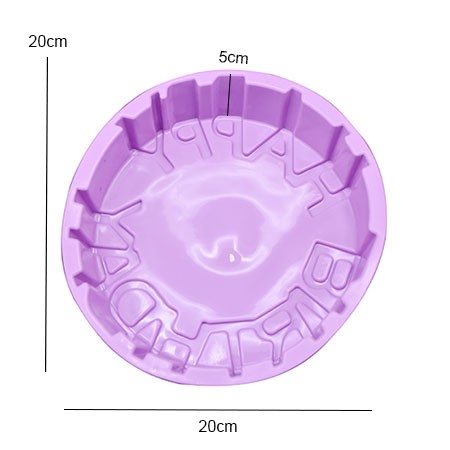 Happy Birthday Round Silicone Cake Baking Mold