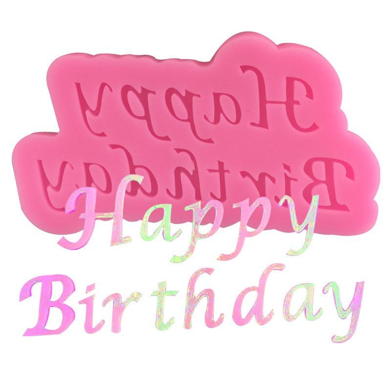 Happy Birthday Silicone Fondant Cake Mold