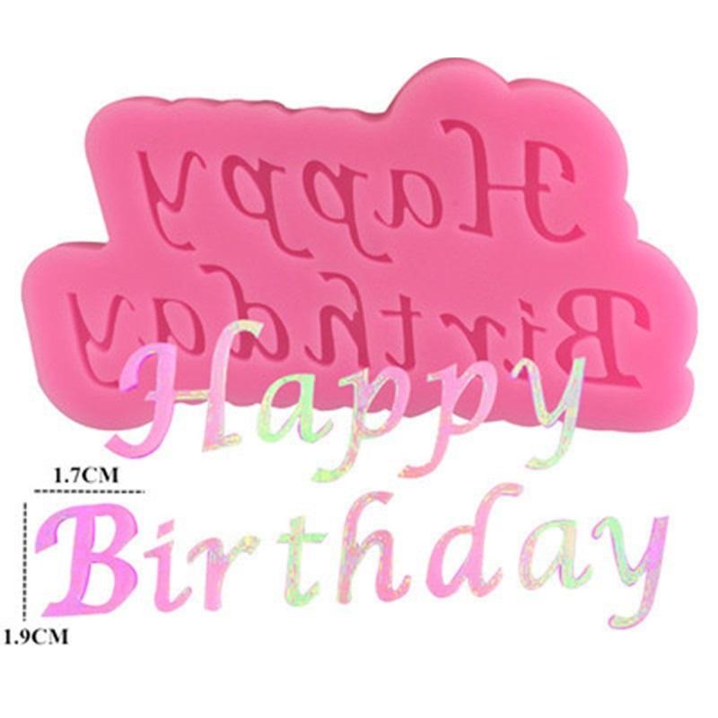 Happy Birthday Silicone Fondant Cake Mold