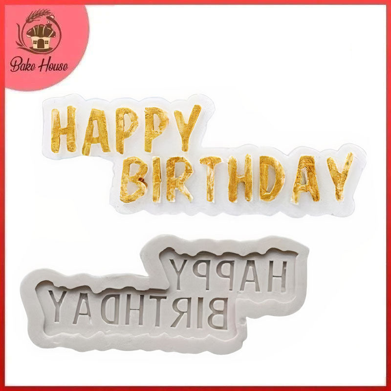 Happy Birthday Silicone Fondant Cake Mold