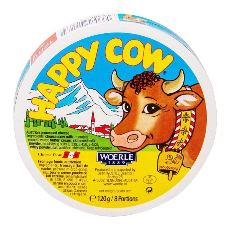 Happy Cow Processed Cheese, 8 Portion 120gm