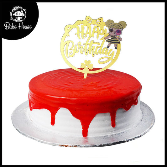Happy Birthday Cake Topper Cartoon Design