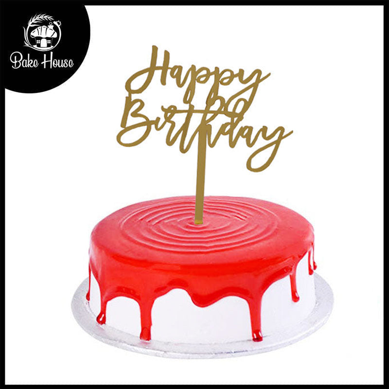 Happy Birthday Cake Topper With Joining Alphabet Design