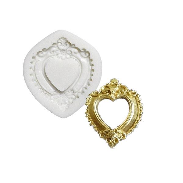 Heart Plaque Silicone Fondant Cake Mold