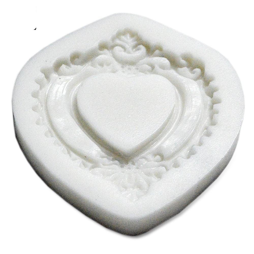 Heart Plaque Silicone Fondant Cake Mold