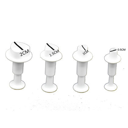 Heart Plunger Cutter 4Pcs Set Plastic