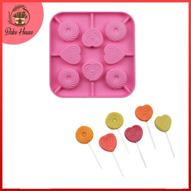 Silicone Lollipop Mold - 8 Forms, Flexible Molds