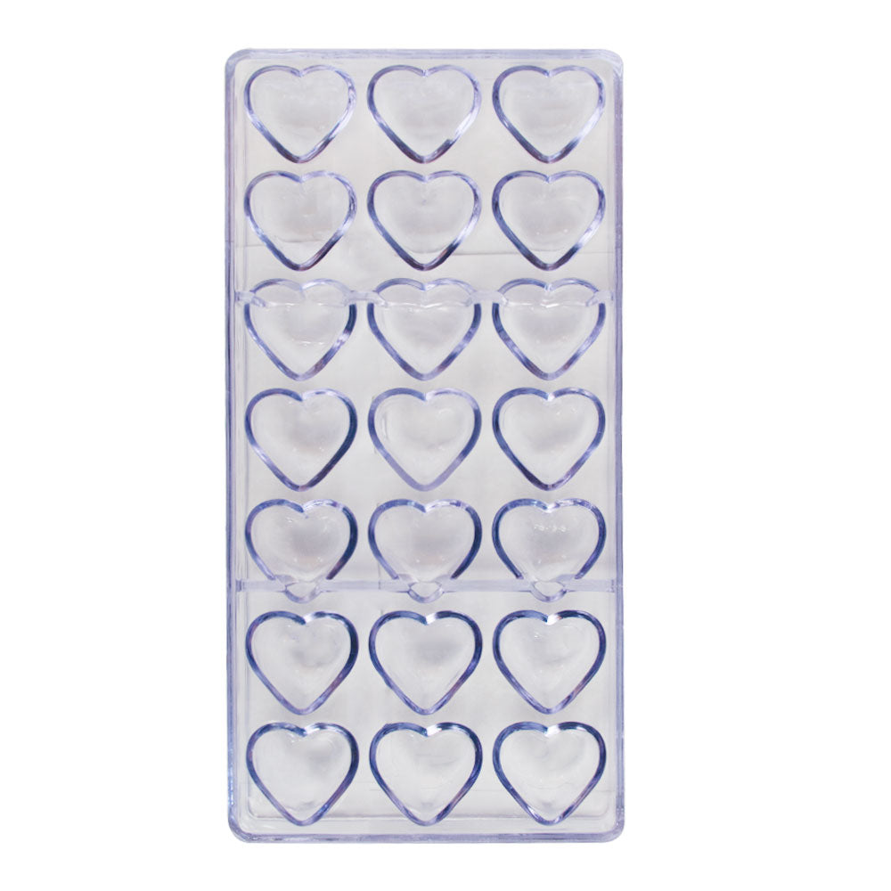 Heart Shape Acrylic Chocolate & Candy Mold 21 Cavity