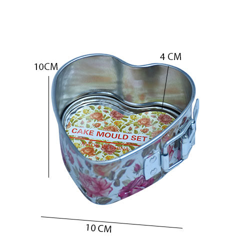 Heart Shape Non Stick Spring latches Pan Small