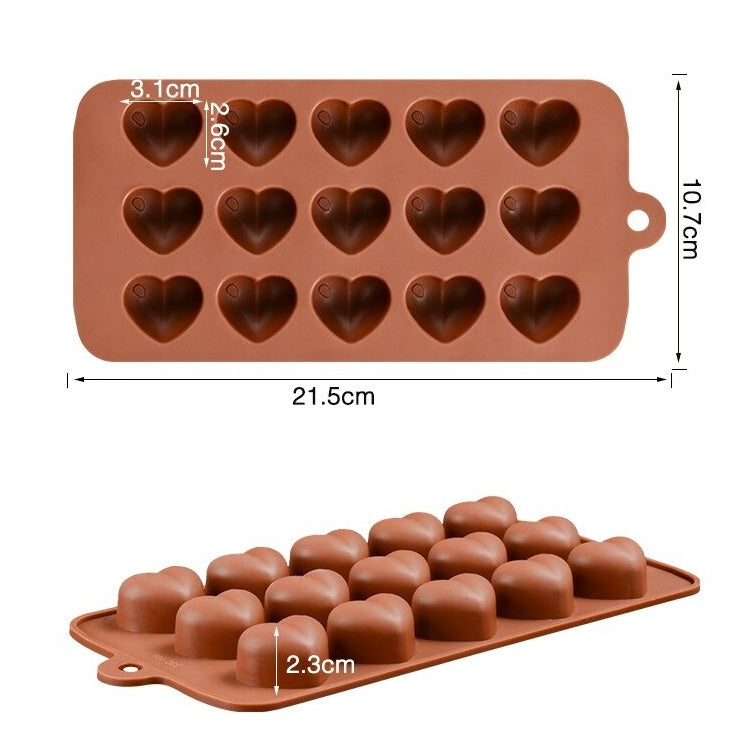 Heart Shape Silicone Chocolate Mold 15 Cavity