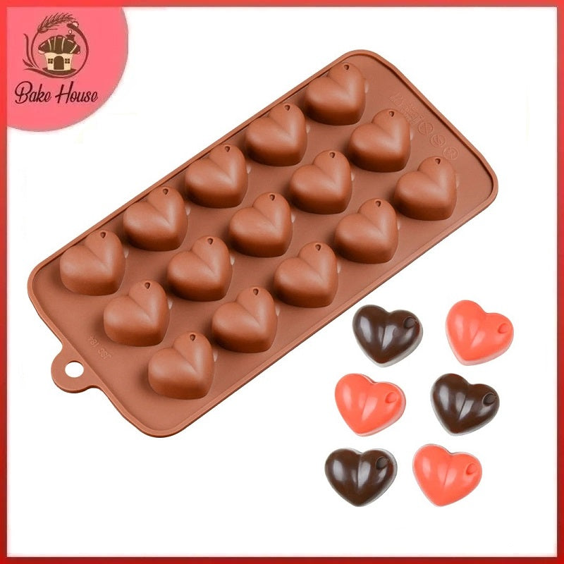Heart Shape Silicone Chocolate Mold 15 Cavity  Bake House – Bake House -  The Baking Treasure