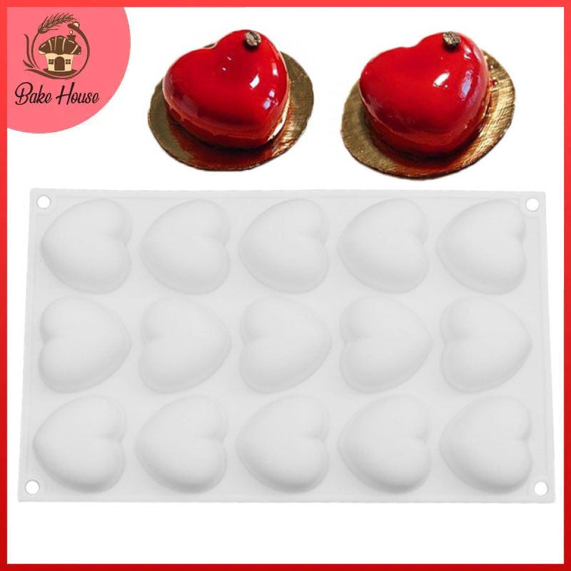 Heart Shape Silicone Dessert Mold 15 Cavity