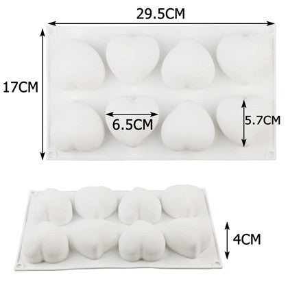 Heart Shape Silicone Dessert Mold 8 Cavity