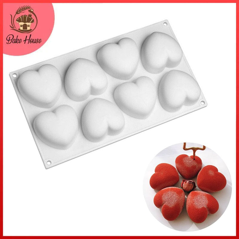 Heart Shape Silicone Dessert Mold 8 Cavity