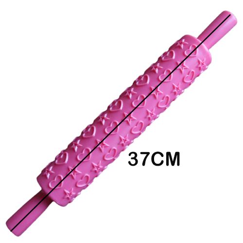 Heart & Star Design Rolling Pin Plastic