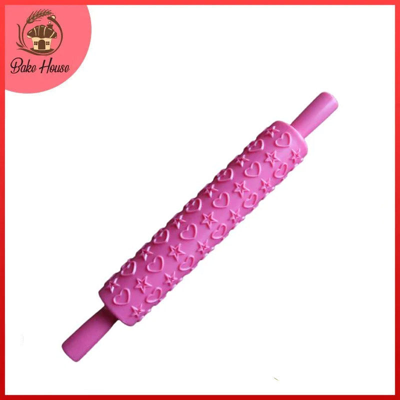 Heart & Star Design Rolling Pin Plastic