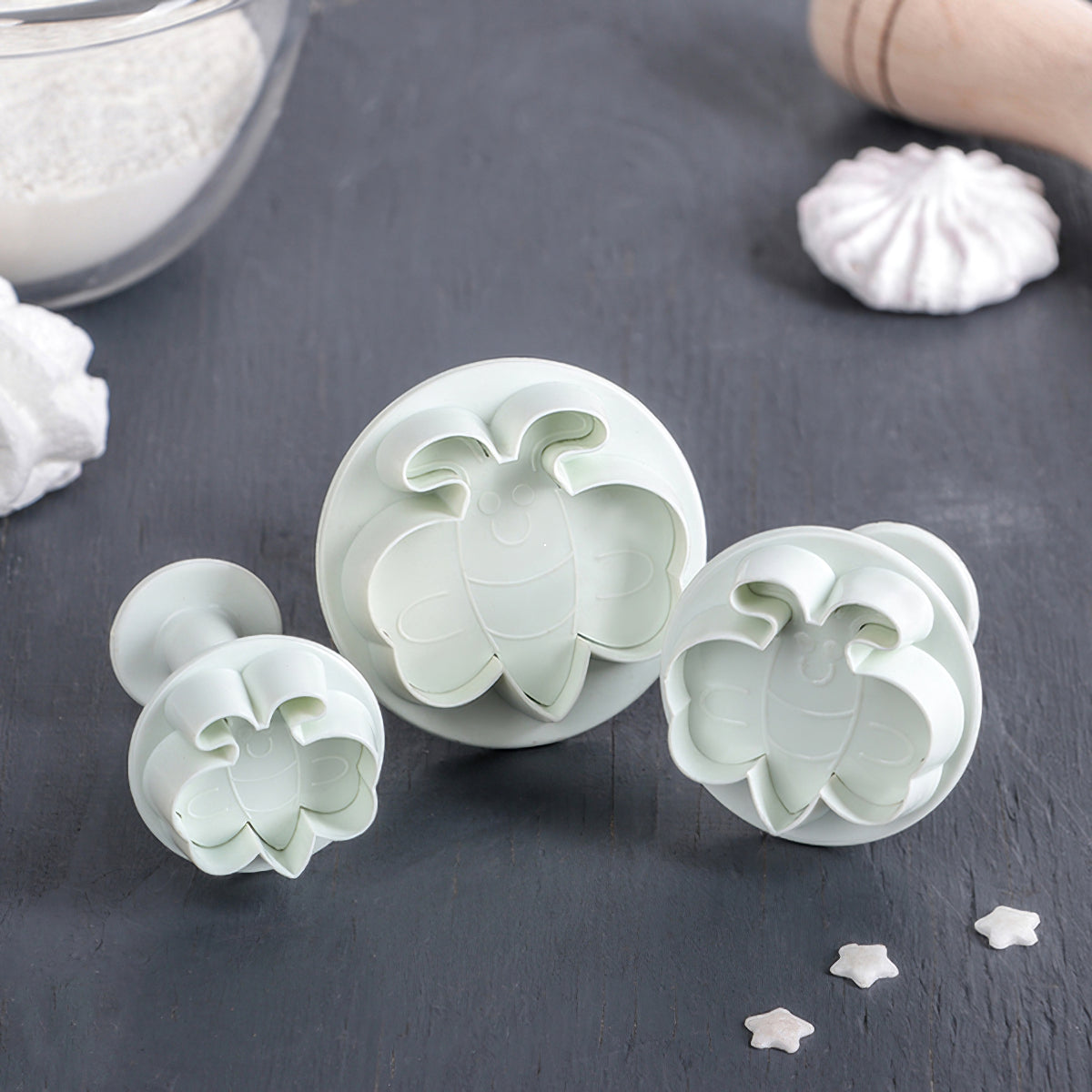Honey Bee Fondant Plunger Cutter 3Pcs Set