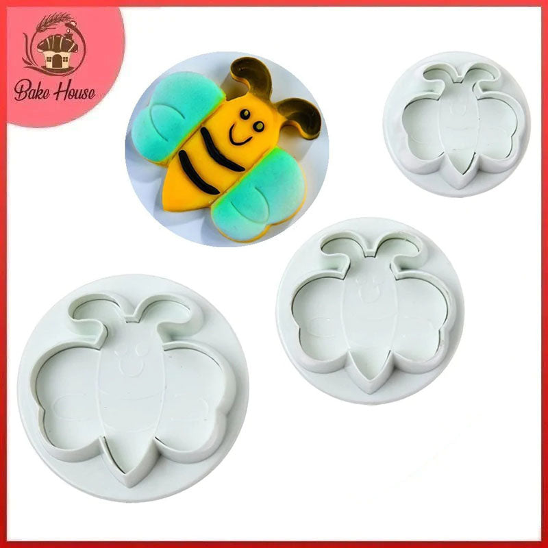 Honey Bee Fondant Plunger Cutter 3Pcs Set