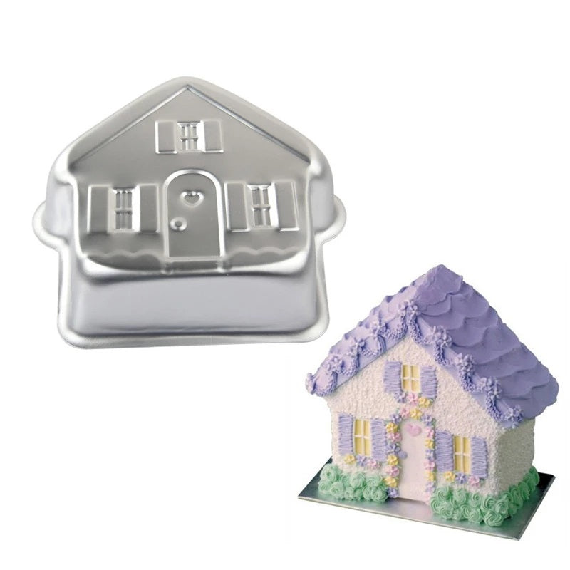 House Shape Aluminium Cake Baking Mold
