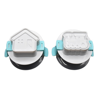 House & Train Mold for Eggs 2Pcs Set Plastic