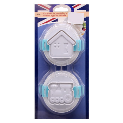 House & Train Mold for Eggs 2Pcs Set Plastic