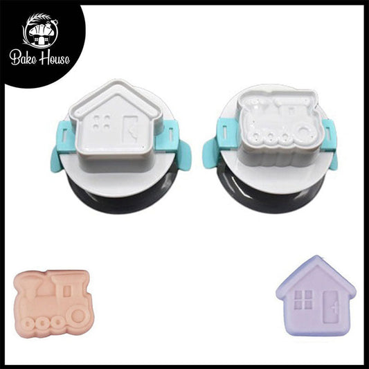 House & Train Mold for Eggs 2Pcs Set Plastic